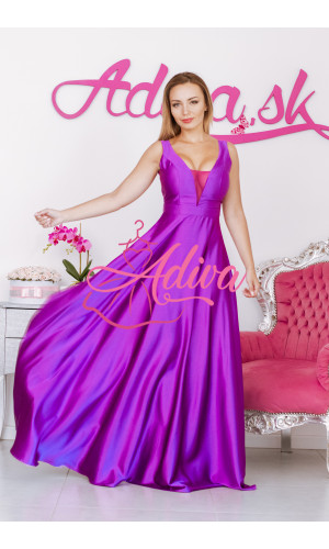 Dlhé spoločenské šaty fialové SUZANNE