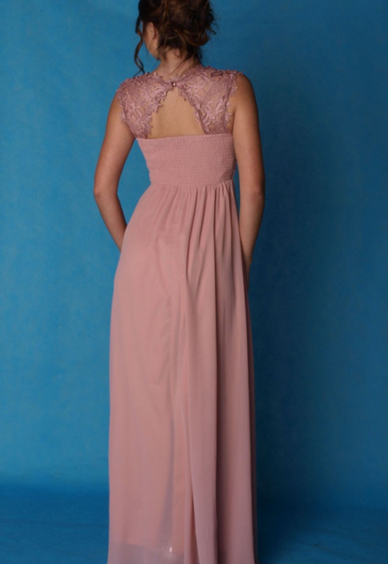 DLHÉ STARORUŽOVÉ SPOLOČENSKÉ ŠATY ASTORIA