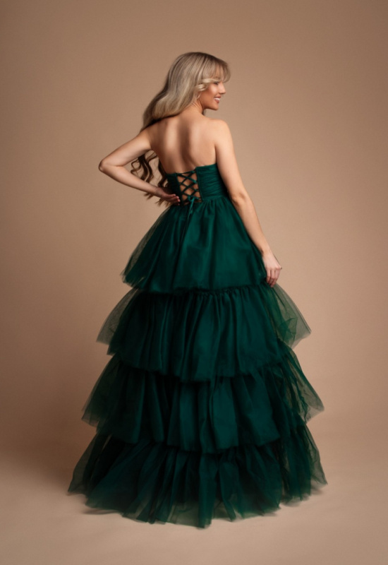 ZELENÉ LUXUSNÉ TYLOVÉ SPOLOČENSKÉ ŠATY JESSIE