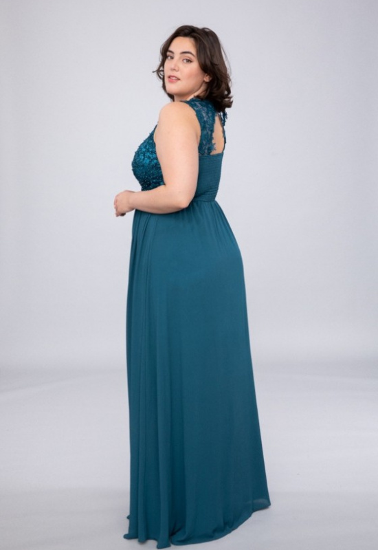 PETROLEJOVÉ SPOLOČENSKÉ ŠATY PRE MOLEETKY LAETITIA