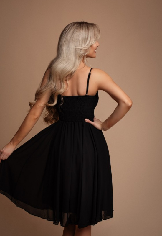 ČIERNE KRÁTKE SPOLOČENSKÉ ŠATY TINA