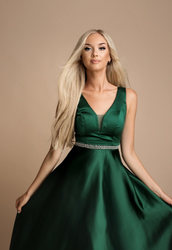 ZELENÉ DLHÉ SPOLOČENSKÉ ŠATY BRIGITTE