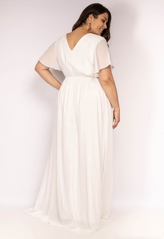 BIELE ŠIFÓNOVÉ SPOLOČENSKÉ ŠATY PRE MOLETKY TACHA