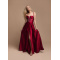 TMAVOČERVENÉ SPOLOČENSKÉ ŠATY LIDIA