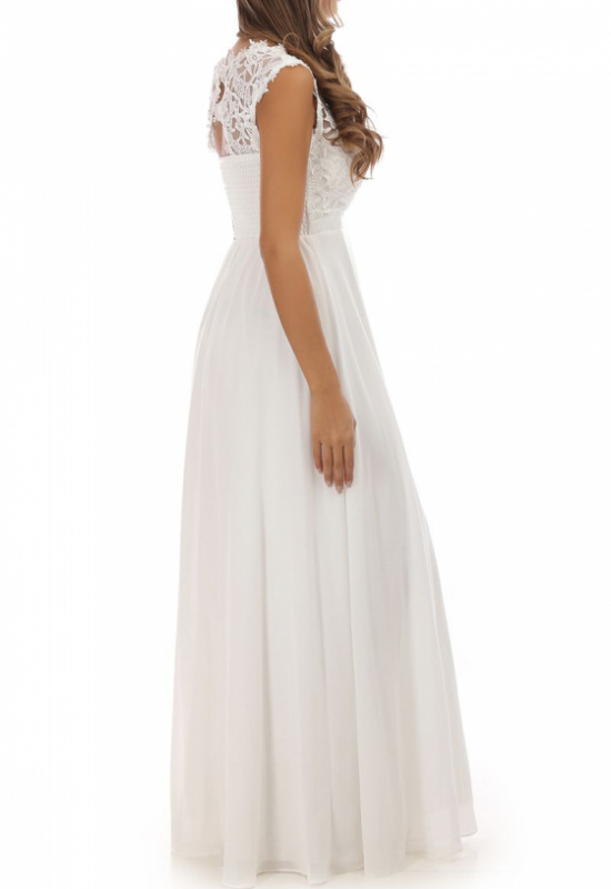 DLHÉ BIELE SPOLOČENSKÉ ŠATY ASTORIA