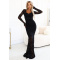ČIERNE PRILIEHAVÉ SEXI SPOLOČENSKÉ ŠATY