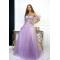 FIALOVÉ LUXUSNÉ TYLOVÉ SPOLOČENSKÉ ŠATY LAVENDER