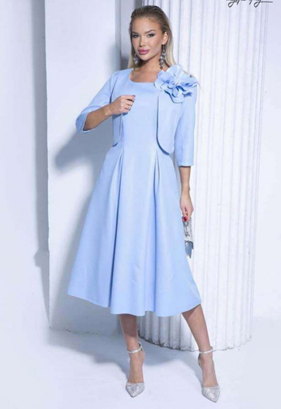 SVETLOMODRÝ DÁMSKY KOMPLET PRE SVADOBNÚ MAMU SISI