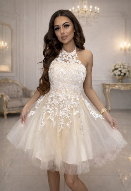  KRÁTKE MASLOVÉ TYLOVÉ ŠATY LOLITA 