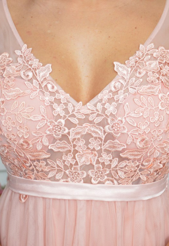 BROSKYNKOVE TYLOVÉ DLHÉ SPOLOČENSKÉ ŠATY MAUVE