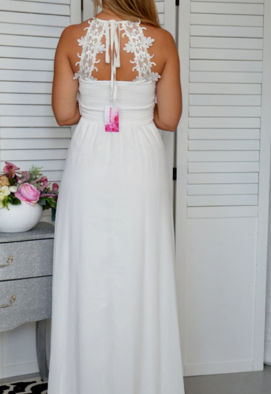  Spoločenské biele šaty JULIETTE 