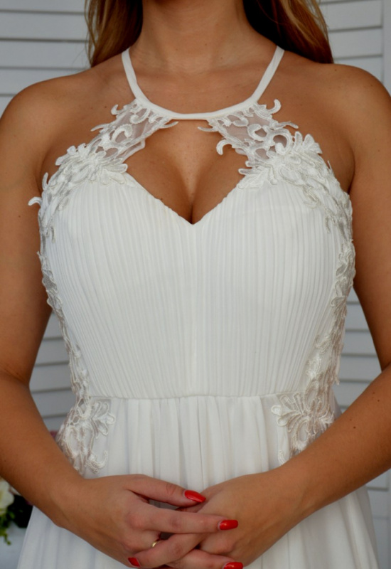  Spoločenské biele šaty JULIETTE 