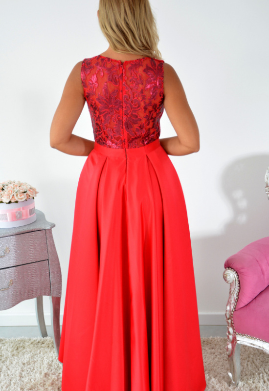 LUXUSNÉ SATÉNOVÉ DLHÉ SPOLOČENSKÉ ŠATY JULIA