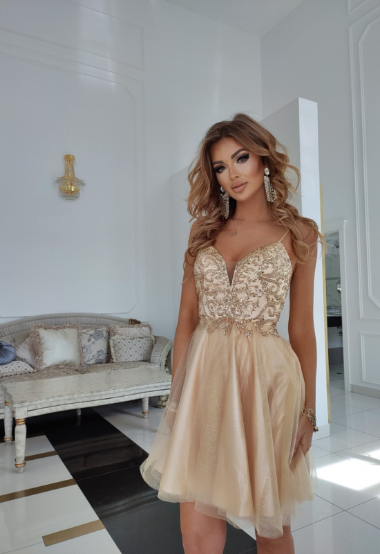 ZLATÉ TYLOVÉ ŠATY EXLUSIVE