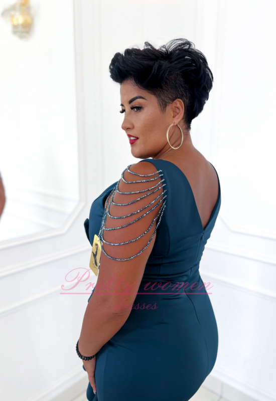 PETROLEJOVÉ SPOLOČENSKÉ ŠATY MONIA BIS