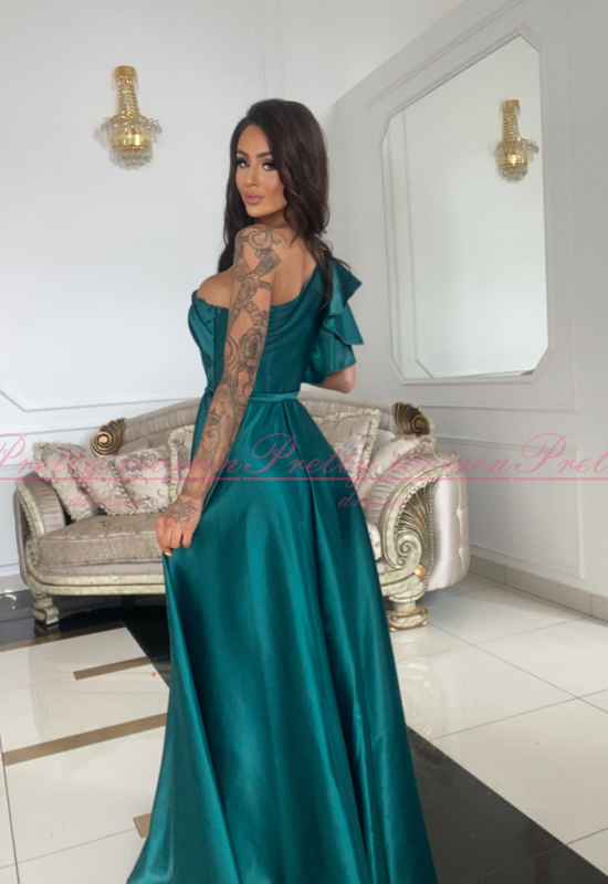 ZELENÉ  DLHÉ SPOLOČENSKÉ ŠATY DANOSTIA