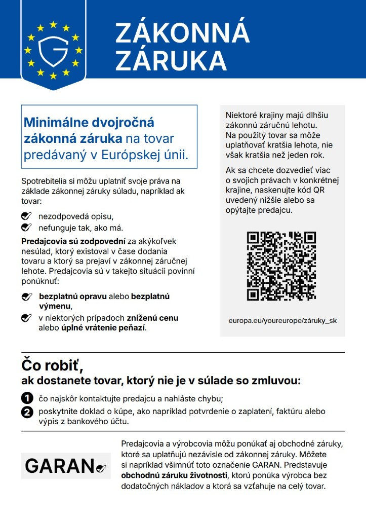 Infografika zákonná záruka SK